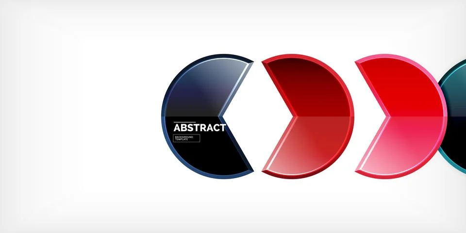 Trendy round shapes with triangular angle design element. Vector Illustration Ilustración de archivo