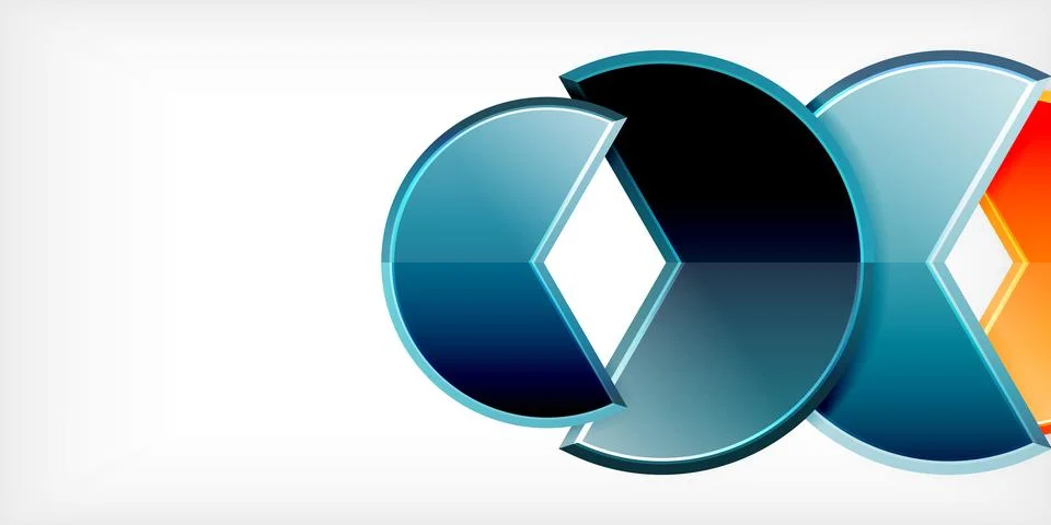 Trendy round shapes with triangular angle design element. Vector Illustration イラスト素材