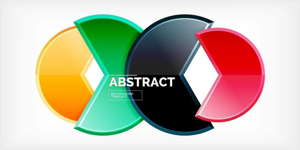 Trendy round shapes with triangular angle design element. Vector Illustration イラスト素材