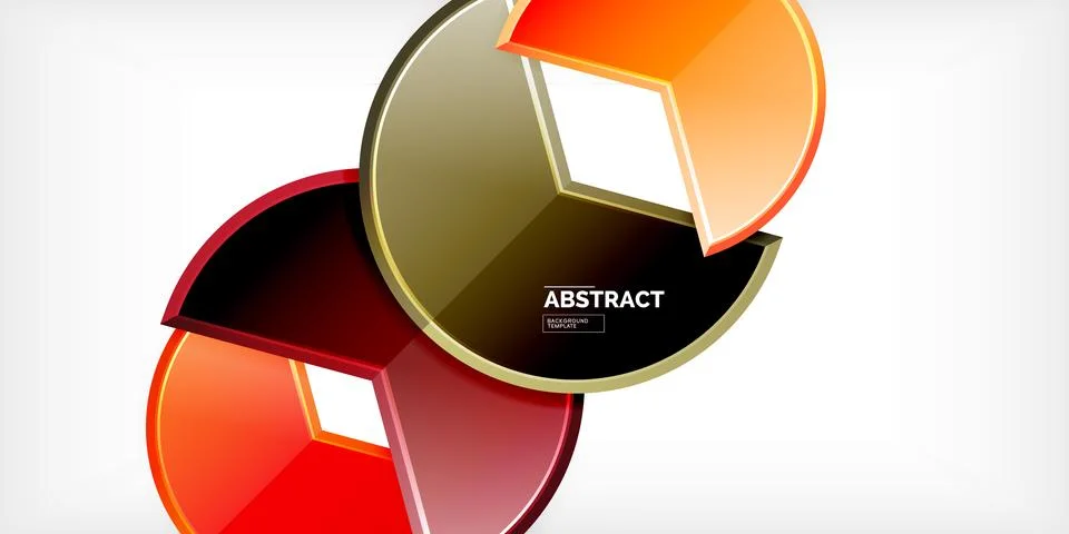 Trendy round shapes with triangular angle design element. Vector Illustration イラスト素材