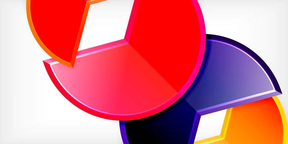 Trendy round shapes with triangular angle design element. Vector Illustration 스톡 일러스트