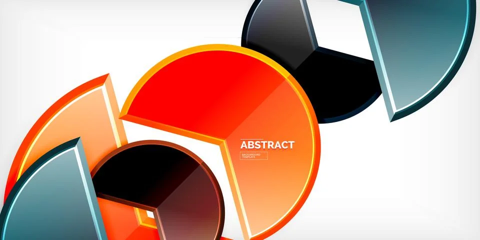 Trendy round shapes with triangular angle design element. Vector Illustration 스톡 일러스트
