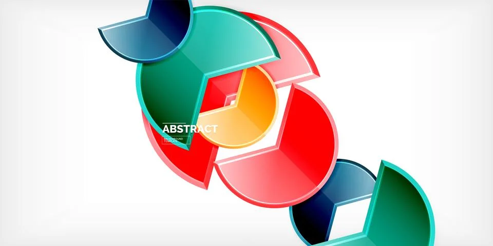 Trendy round shapes with triangular angle design element. Vector Illustration 스톡 일러스트