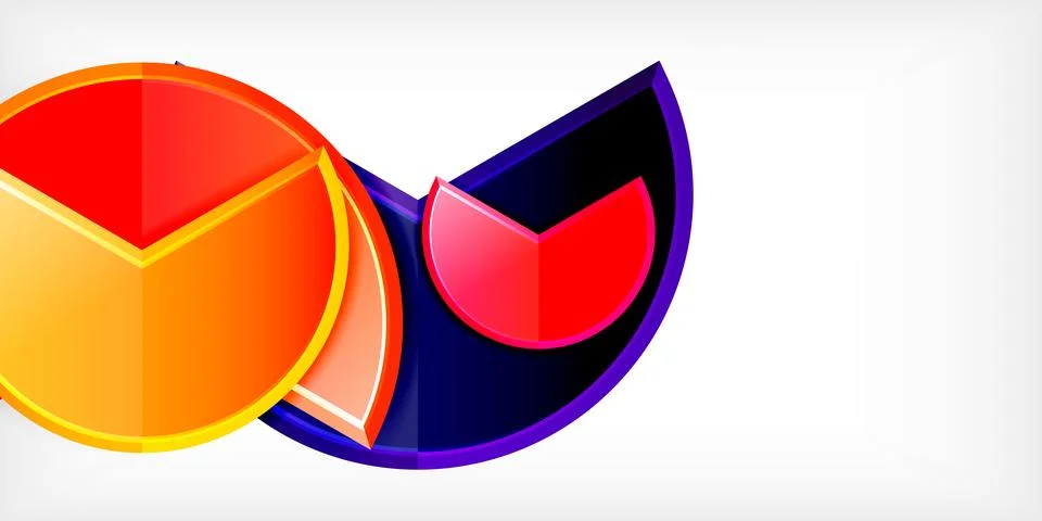 Trendy round shapes with triangular angle design element. Vector Illustration Illustrazione stock