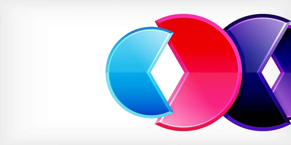 Trendy round shapes with triangular angle design element. Vector Illustration Stock Illustration