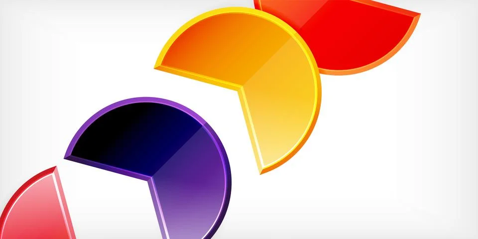 Trendy round shapes with triangular angle design element. Vector Illustration Illustrazione stock