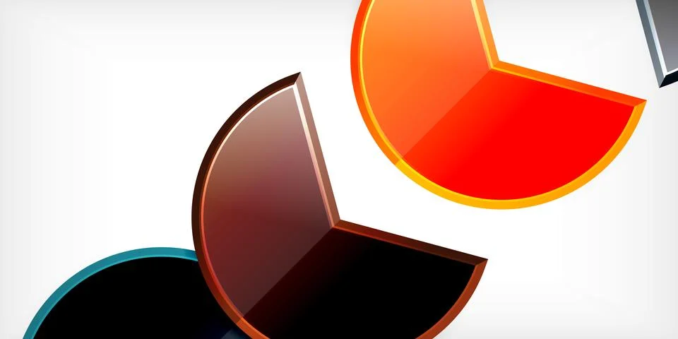 Trendy round shapes with triangular angle design element. Vector Illustration Stock Illustration