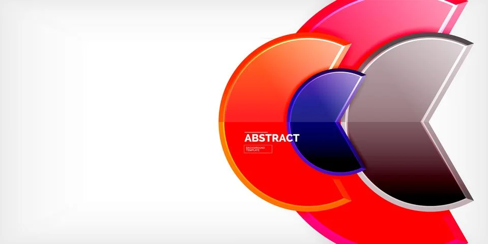 Trendy round shapes with triangular angle design element. Vector Illustration Stockillustratie