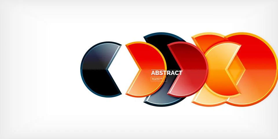 Trendy round shapes with triangular angle design element. Vector Illustration Ilustração Stock