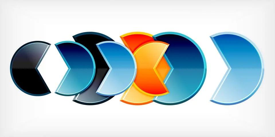 Trendy round shapes with triangular angle design element. Vector Illustration 스톡 일러스트