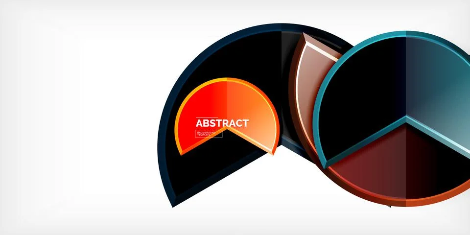 Trendy round shapes with triangular angle design element. Vector Illustration 스톡 일러스트