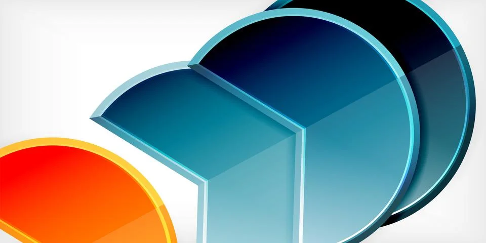 Trendy round shapes with triangular angle design element. Vector Illustration 库存插图