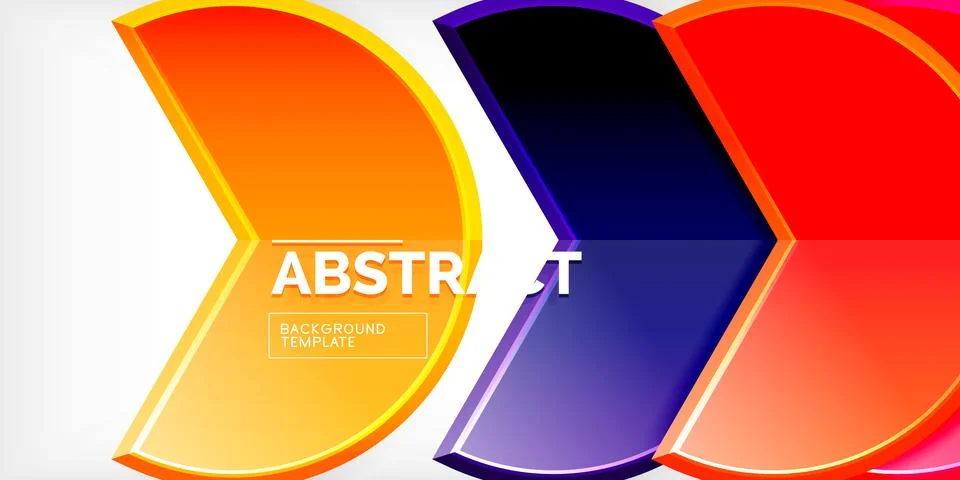 Trendy round shapes with triangular angle design element. Vector Illustration Ilustração Stock