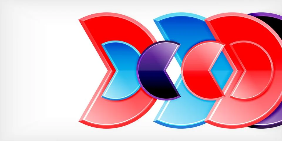Trendy round shapes with triangular angle design element. Vector Illustration 스톡 일러스트