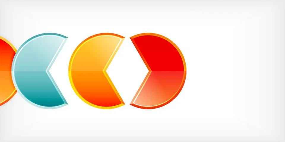 Trendy round shapes with triangular angle design element. Vector Illustration Illustrazione stock