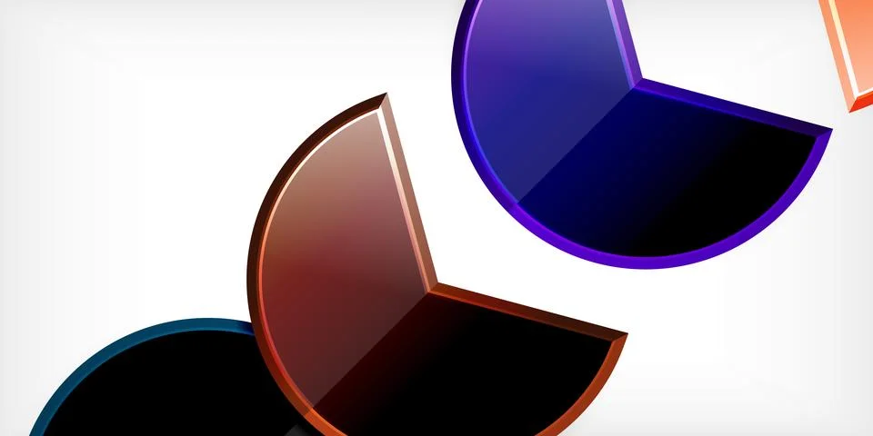Trendy round shapes with triangular angle design element. Vector Illustration 스톡 일러스트