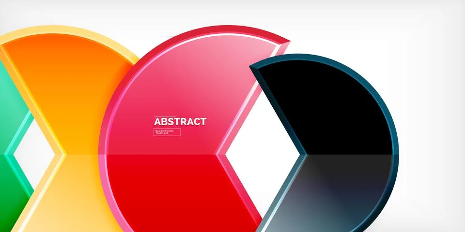 Trendy round shapes with triangular angle design element. Vector Illustration Illustrazione stock