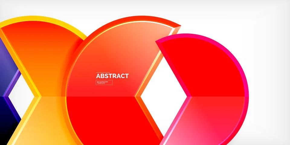 Trendy round shapes with triangular angle design element. Vector Illustration 스톡 일러스트