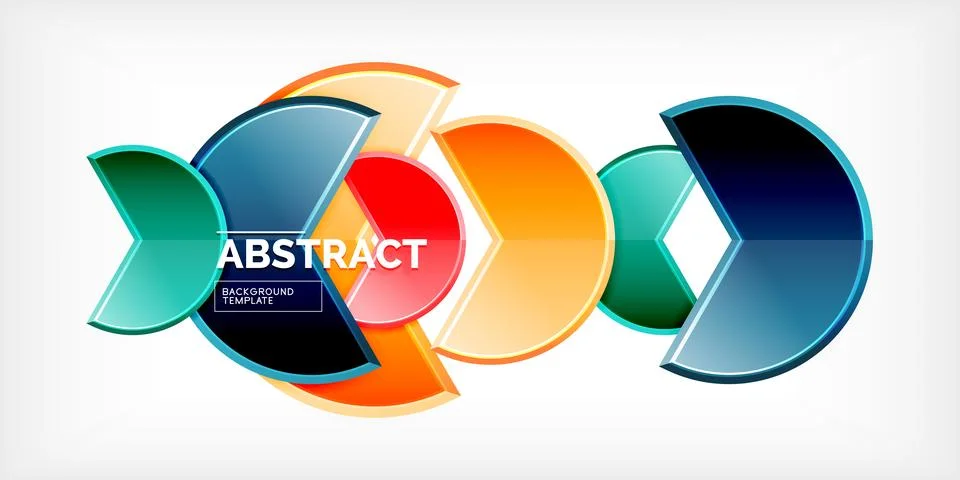 Trendy round shapes with triangular angle design element. Vector Illustration 스톡 일러스트