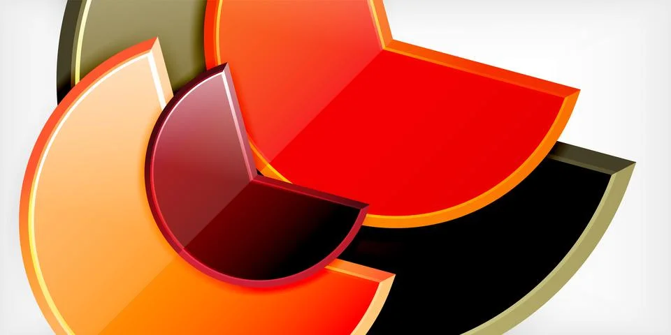 Trendy round shapes with triangular angle design element. Vector Illustration Ilustração Stock