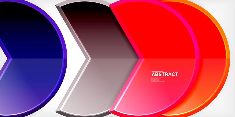 Trendy round shapes with triangular angle design element. Vector Illustration Stock Illustration