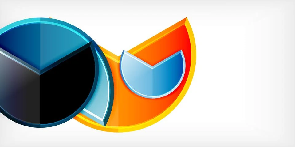 Trendy round shapes with triangular angle design element. Vector Illustration 스톡 일러스트