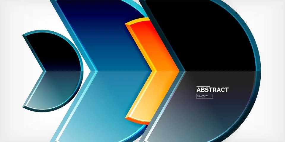 Trendy round shapes with triangular angle design element. Vector Illustration Ilustração Stock