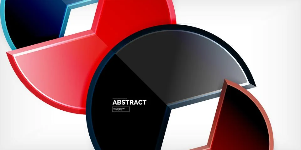Trendy round shapes with triangular angle design element. Vector Illustration Ilustración de archivo