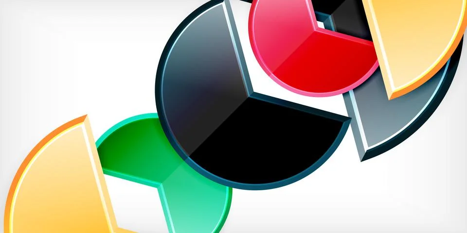 Trendy round shapes with triangular angle design element. Vector Illustration Ilustração Stock