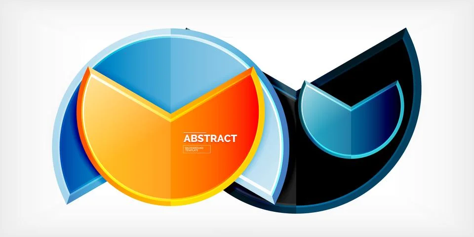 Trendy round shapes with triangular angle design element. Vector Illustration Illustrazione stock