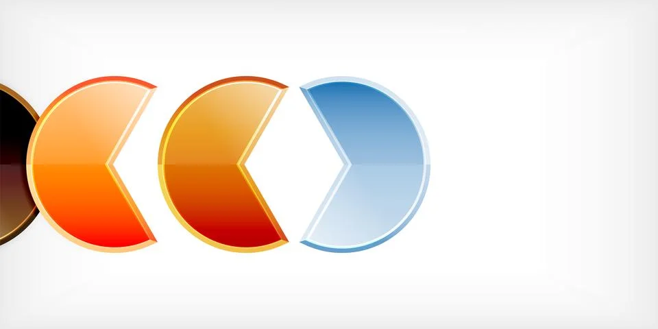 Trendy round shapes with triangular angle design element. Vector Illustration イラスト素材