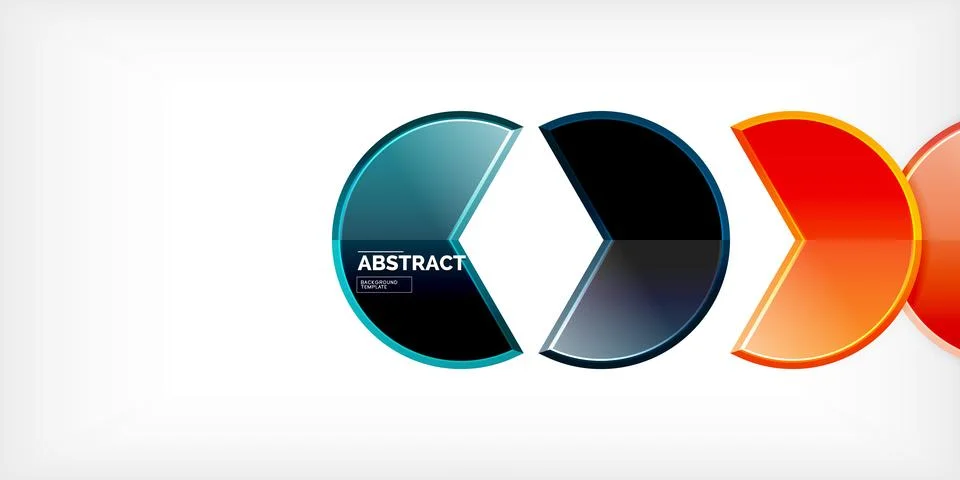 Trendy round shapes with triangular angle design element. Vector Illustration Ilustración de archivo