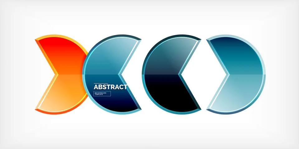 Trendy round shapes with triangular angle design element. Vector Illustration 스톡 일러스트