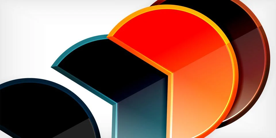 Trendy round shapes with triangular angle design element. Vector Illustration 스톡 일러스트