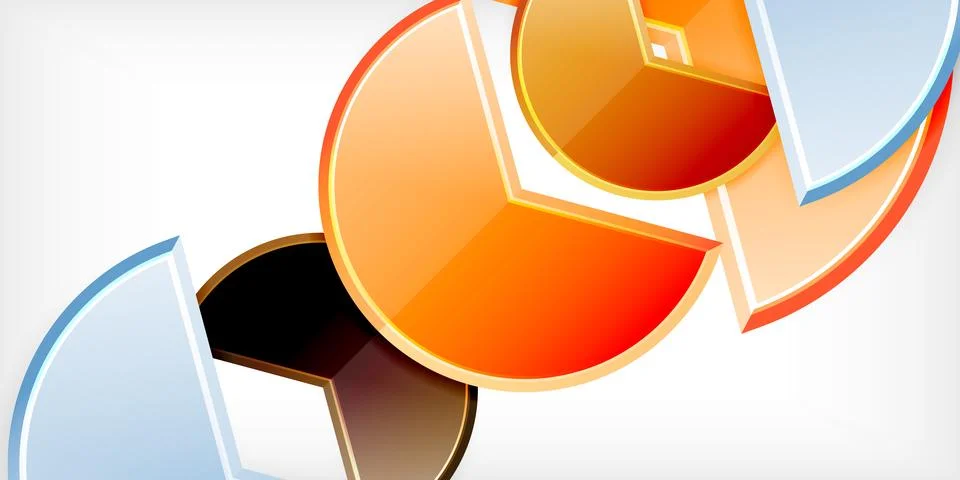 Trendy round shapes with triangular angle design element. Vector Illustration Illustrazione stock