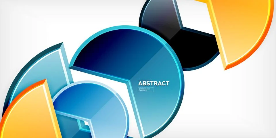 Trendy round shapes with triangular angle design element. Vector Illustration 스톡 일러스트