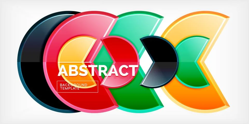 Trendy round shapes with triangular angle design element. Vector Illustration 스톡 일러스트