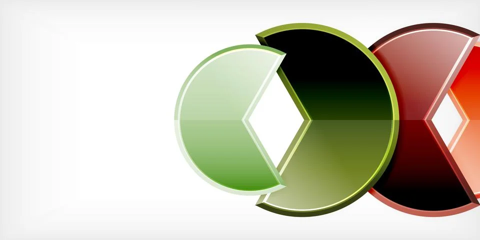 Trendy round shapes with triangular angle design element. Vector Illustration Stockillustratie