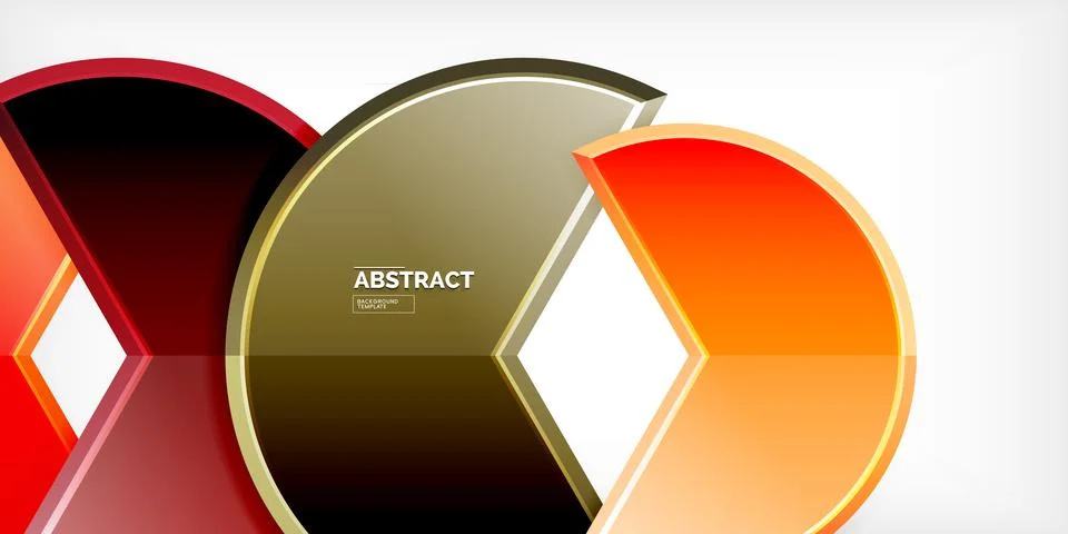 Trendy round shapes with triangular angle design element. Vector Illustration 스톡 일러스트