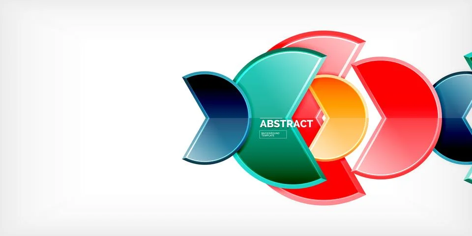 Trendy round shapes with triangular angle design element. Vector Illustration イラスト素材