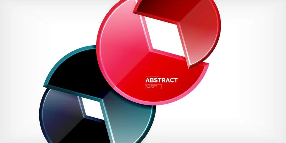 Trendy round shapes with triangular angle design element. Vector Illustration Illustrazione stock