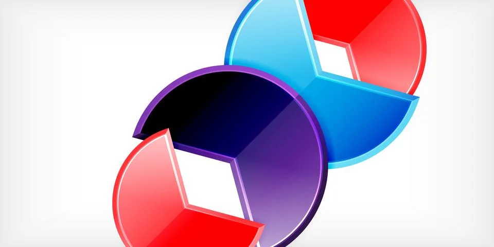 Trendy round shapes with triangular angle design element. Vector Illustration Illustrazione stock