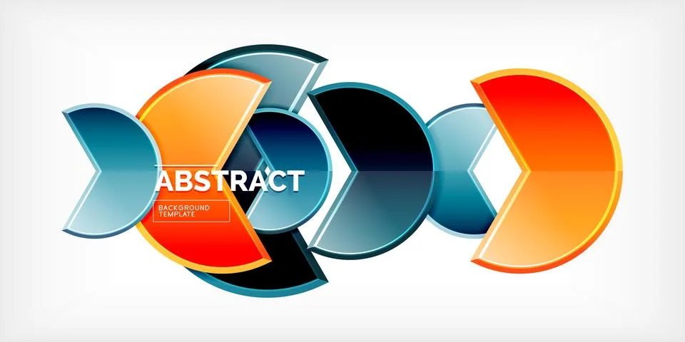 Trendy round shapes with triangular angle design element. Vector Illustration Ilustración de archivo