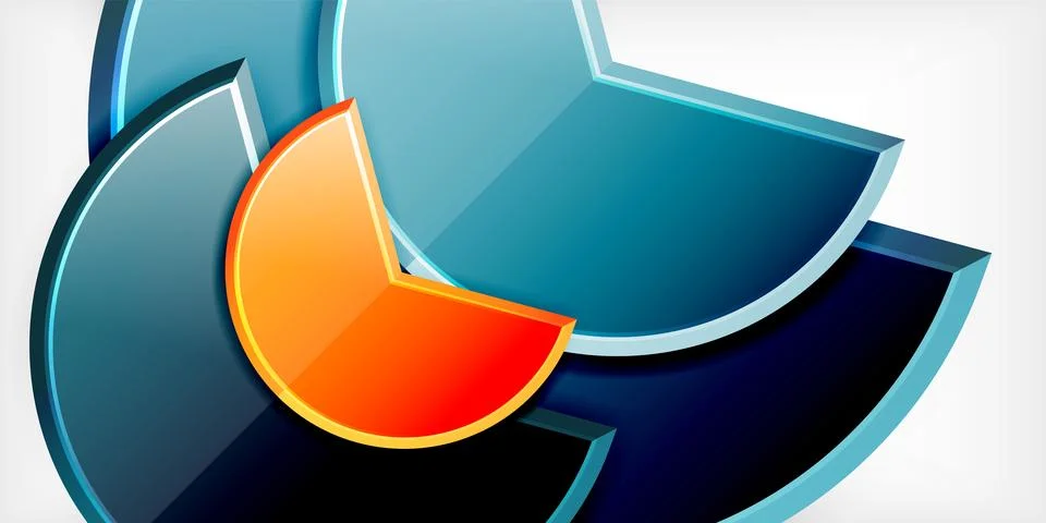 Trendy round shapes with triangular angle design element. Vector Illustration イラスト素材