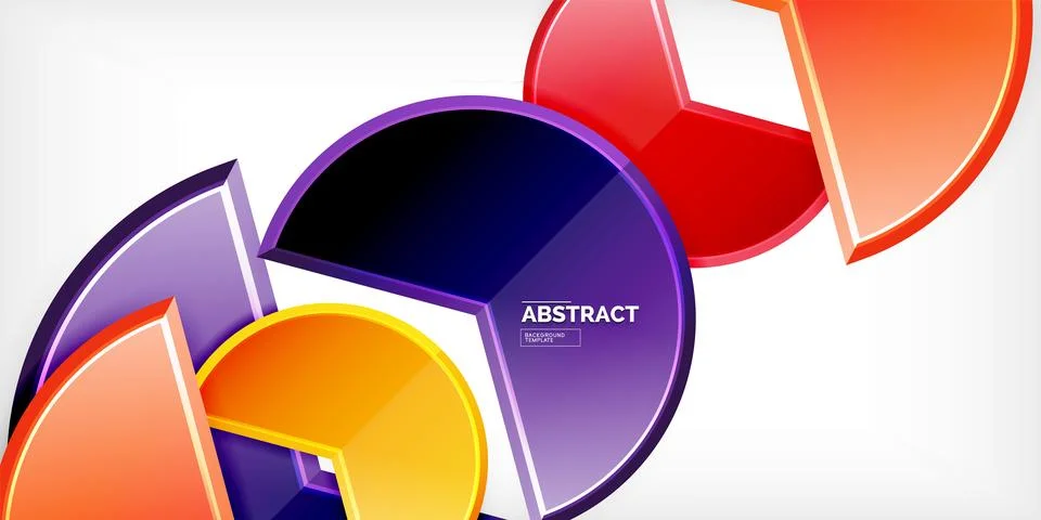 Trendy round shapes with triangular angle design element. Vector Illustration 스톡 일러스트