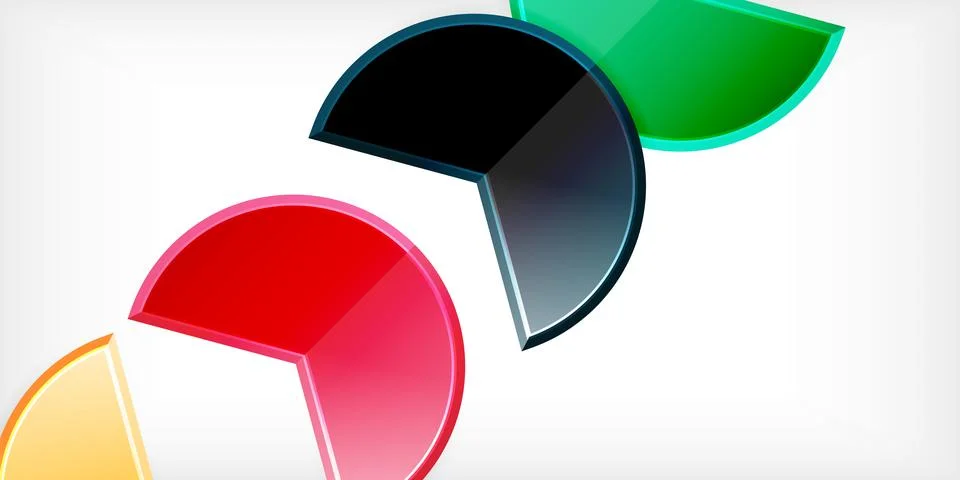 Trendy round shapes with triangular angle design element. Vector Illustration Illustrazione stock