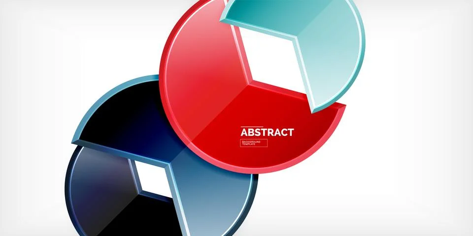 Trendy round shapes with triangular angle design element. Vector Illustration 库存插图