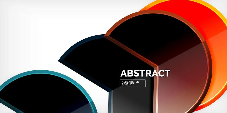 Trendy round shapes with triangular angle design element. Vector Illustration Stockillustratie