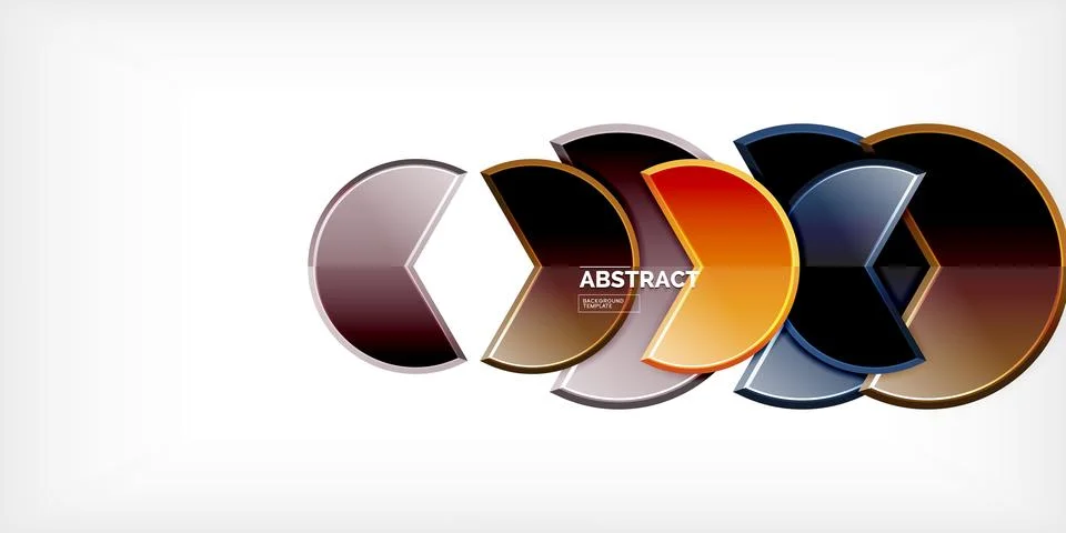 Trendy round shapes with triangular angle design element. Vector Illustration Illustrazione stock