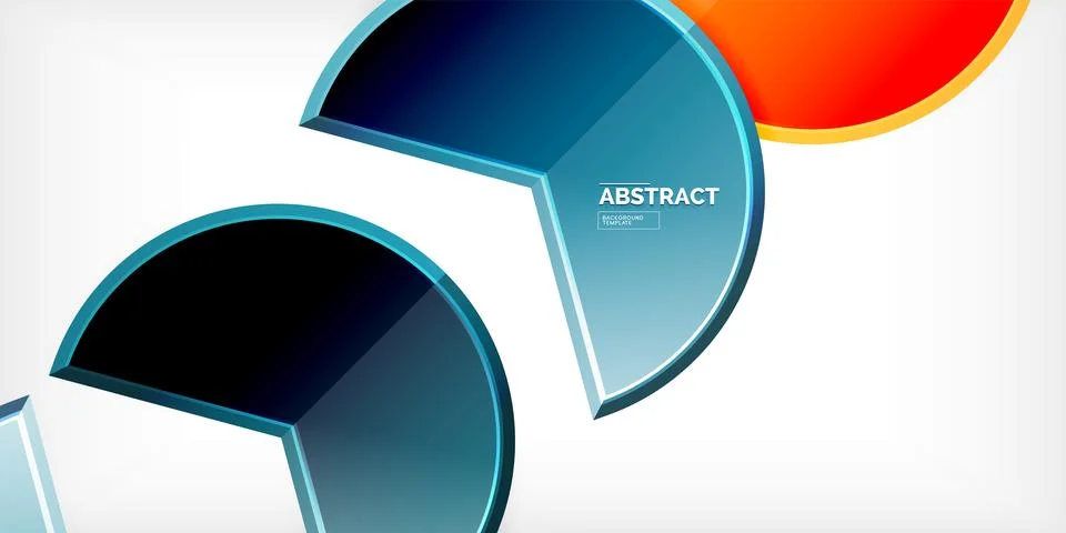 Trendy round shapes with triangular angle design element. Vector Illustration Illustrazione stock